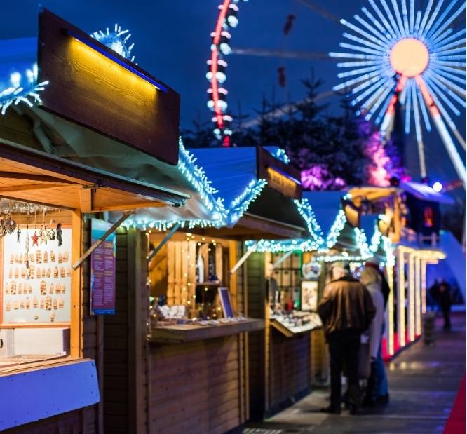 Viaja desde Paris en bus a Bruselas Belgica a los mercados de navidad. Marche de Noel