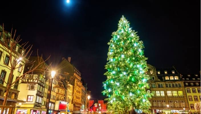 Viaje desde Paris en el bus región Alsacia Mercado Navidad Strasbourg Eguisheim Colmar Marche Noel