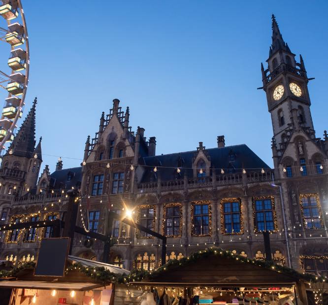 Viaje desde Paris a Gante Belgica desde Paris. Mercado de Navidad. Marche de Noel