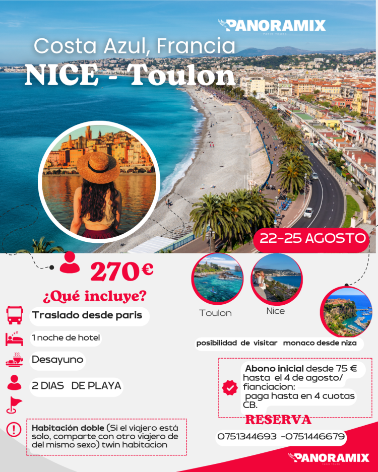 Costa Azul Nice Toulon 22-25 ago